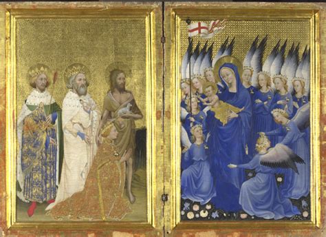  The Wilton Diptych의 신비로운 기독교 상징과 정교한 세부 묘사!